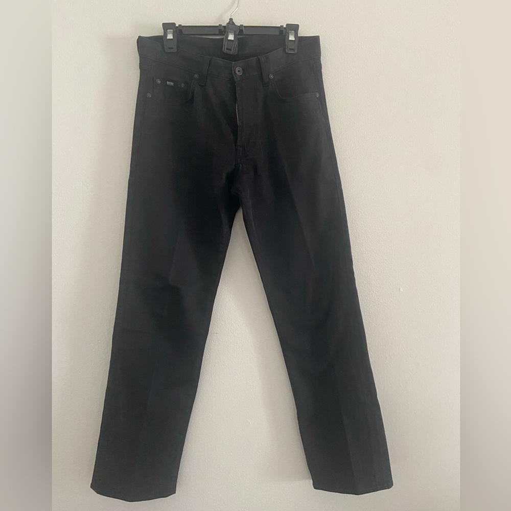 Mens Hugo BOSS Black Straight Leg Jeans size 32
